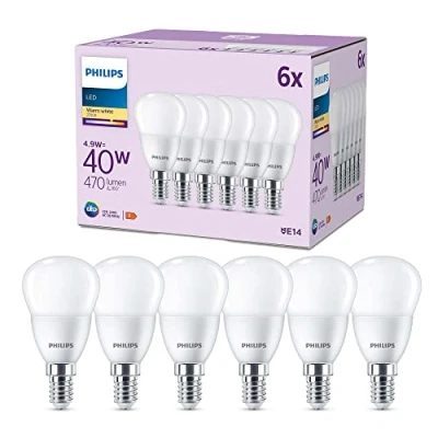 Afbeelding van Philips Kogellamp E14 LED Warmwit Licht 40 W Mat 6 Lampen