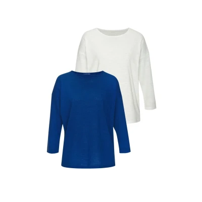Afbeelding van Vivance Shirt met lange mouwen modieuze structuur van kreukvrije kwaliteit katoen (Set 2)