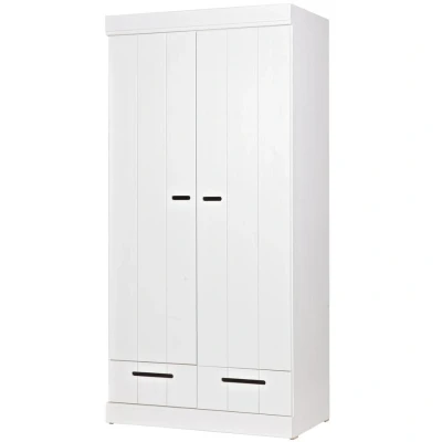 Afbeelding van Woood Connect kast 2 deurs 195 cm wit Hout