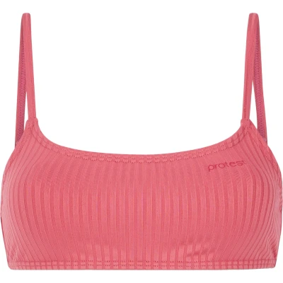 Afbeelding van Protest voorgevormde crop bikinitop met ribstructuur MIXRUBY roze