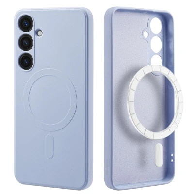 Afbeelding van Samsung Galaxy S24 Plus MagSafe Hoesje Siliconen en TPU (zacht) iMoshion Softcase/Backcover Lila Telefoonhoesje