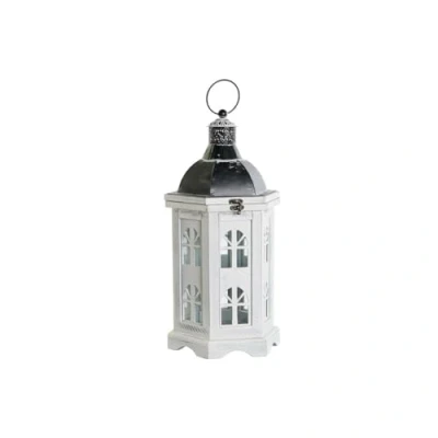 Afbeelding van Lykta DKD Home Decor Verouderde afwerking Wit Donker grijs Hout Kristal 19 x 17 39 cm