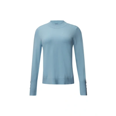 Afbeelding van comma MIT Turtleneck Trui, Dames, Maat: 32, Hellblau