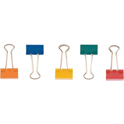 Afbeelding van Q CONNECT foldbackclip, geassorteerde kleuren, 19 mm, doosje van 10 stuks foldbackclips