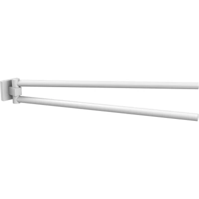 Afbeelding van Handdoekhouder Draaibaar Allibert Loft Game Twee Stangen Gelakt Mat Wit