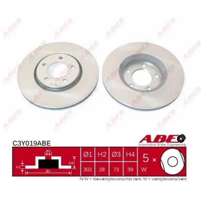 Afbeelding van ABE Remschijven C3Y019ABE