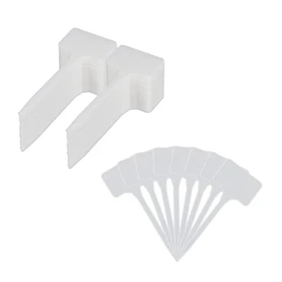 Afbeelding van Relaxdays steeketiketten set plantenbordjes 100 stuks planten labels bordjes wit