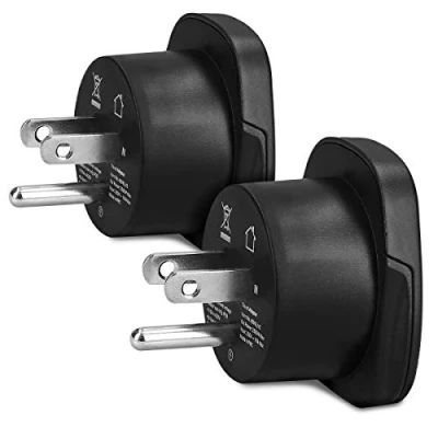 Afbeelding van kwmobile 2x Reisadapter USA type B naar aansluiting in bijv. Amerika Canada Thailand Stroomadapter vakantie