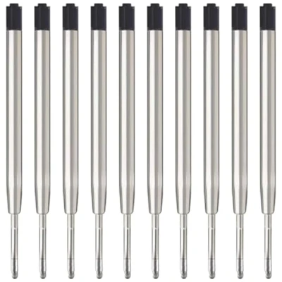 Afbeelding van MengRan 3,9&quot; Balpen navullingen, Medium Point, Ink Pen Vullingen, Compatibel met Parker Refill (Pack van 10) (zwart)