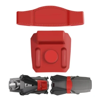 Afbeelding van Propellerhouder voor drone, 1 set, compatibel met DJI Mavic 2 Pro, zoom, in rood, siliconen, rotorbladen, bescherming, propellerhouder, transportbescherming,