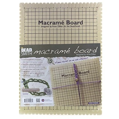 Afbeelding van Beadsmith Groot macramébord met handleiding, 25,4 x 35,6 cm