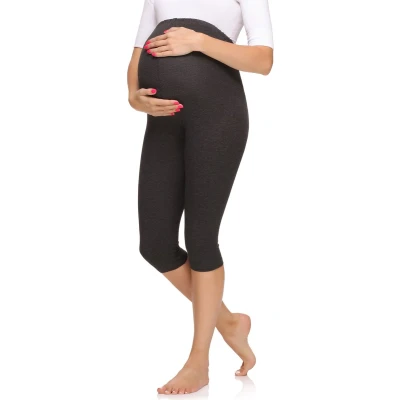 Afbeelding van Merry Style Dames Leggings Zwangerschapskleding Capri Viscose MS MS10 298 LE Donkermelee L
