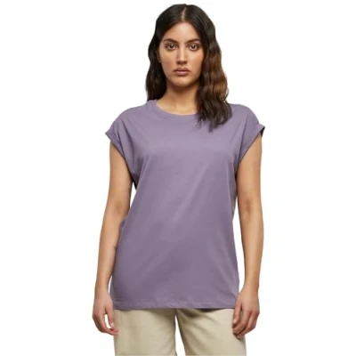 Afbeelding van Urban Classics Extended Shoulder Tshirt basic, Dames, Maat: XS, Dustypurple
