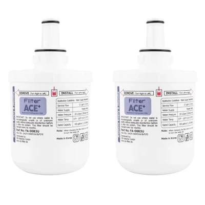 Afbeelding van ACE+ Waterfilter 2 Pack compatibel met Samsung DA29 00003G, HAFIN2/EXP, 00003F, HAFIN1/EXP, 00003B, HAFIN Koelkastfilter Replacement Refrigerator Filter