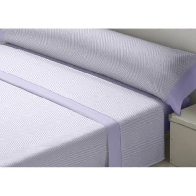 Afbeelding van Set beddengoed D&#039;Or VARTO Mauve Bed van 150 Franela