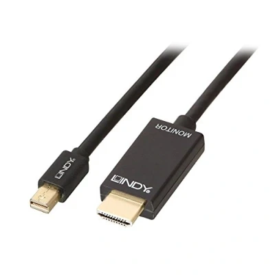 Afbeelding van Lindy 36926 HDMI MiniDisplayport Zwart kabeladapter/verloopstukje