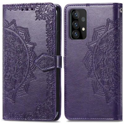 Afbeelding van Samsung Galaxy A52 (4G) Hoesje Kunstleder iMoshion Bookcase Paars Telefoonhoesje