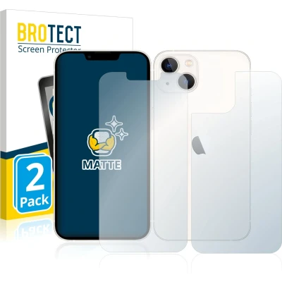 Afbeelding van BROTECT Screenprotector voor Apple iPhone 13 (Voor+Achter) Folie Beschermfolie matte (2 Stuks)