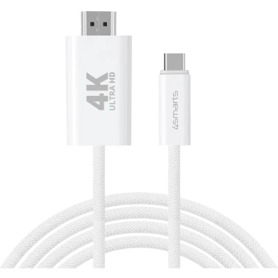 Afbeelding van 4smarts USB C naar HDMI Video Kabel 4K 60Hz 2 Meter Wit
