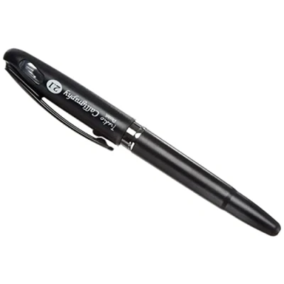 Afbeelding van Pentel Tradio Calligraphy kalligrafie vulpen, brede punt, 2,1 mm, zwart