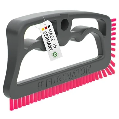 Afbeelding van FUGINATOR® voegenborstel grijs/roze Reinigingsborstel voor het reinigen van voegen in badkamers, toiletten, keukens enz. Reiniging wand en vloertegels Handige borstel tegels