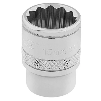 Afbeelding van DRAPER d mm/B 3/8 SQUARE DRIVE HI TORQ 12 POINT SOCKET, blauw, 15 mm