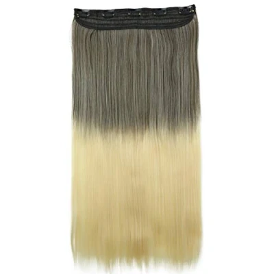 Afbeelding van CAISHA 60cm Clip in Extensions Haarextensies Haarstukje Glad Ombré Bruin Blond C76