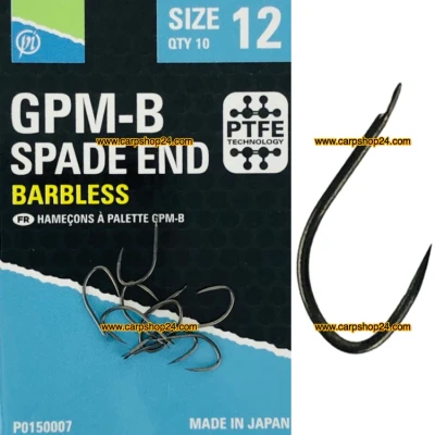 Afbeelding van Preston GPM B Spade End Barbless (10 pcs) Maat : 18