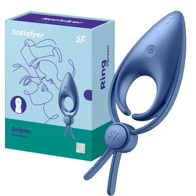 Afbeelding van Satisfyer Sniper Vibrerende Cockring Blauw