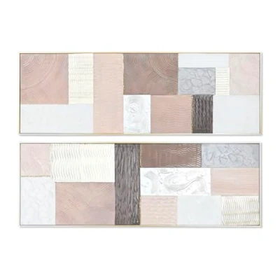 Afbeelding van Schilderij Home ESPRIT Bruin Beige polyestyreen Canvas Modern Stads 152 x 5 52 cm (2 Stuks)