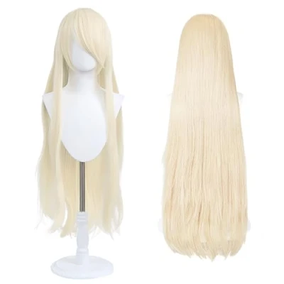 Afbeelding van 100 cm lange pruik, universele anime kostuum cosplay perfect voor feest, dagelijks gebruik, festivals en Halloween, geweldig tv, film, karakter (Lichtblond)