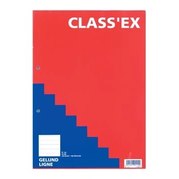 Afbeelding van Class&#039;ex cursusblok, gelijnd, blok van 100 vel cursusblok