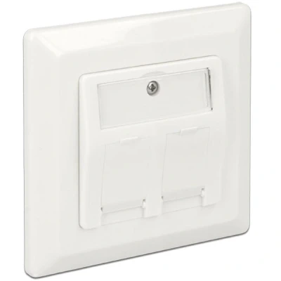 Afbeelding van HDMI muurplaat behuizing voor keystones Delock