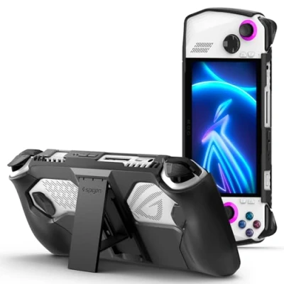 Afbeelding van Spigen Thin Fit Pro Hoes met Stander Ontworpen voor ASUS Rog Ally (2023) Case Zwart