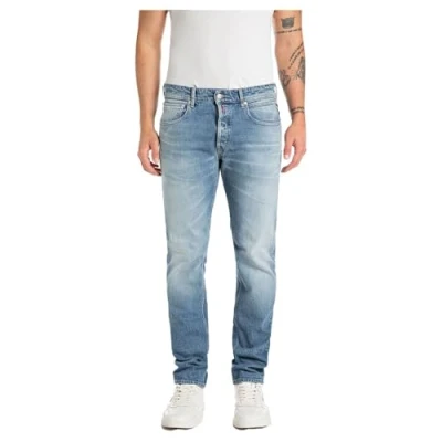 Afbeelding van Replay Heren Grover Original Jeans, 009, medium blue., 30W x 34L