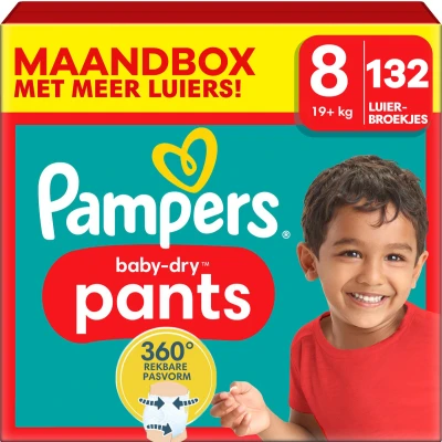 Afbeelding van Pampers Baby Dry Pants Maat 8 Maandbox 132 stuks 19+ KG