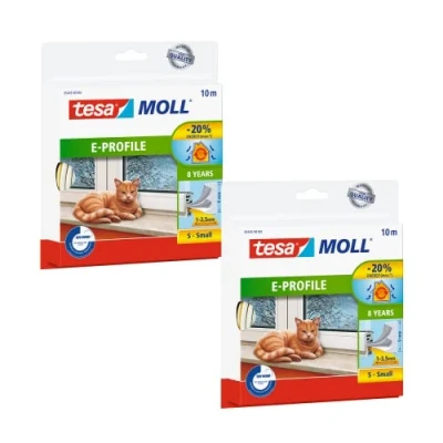 Afbeelding van tesa E PROFIL 05445 00500 00 Afdichtingstape Wit (l x b) 10 m 9 mm 2 stuk(s)