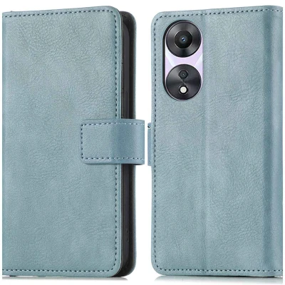 Afbeelding van Oppo A78 Hoesje Kunstleder iMoshion Bookcase Lichtblauw Telefoonhoesje