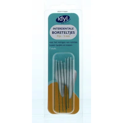 Afbeelding van Idyl Interdentaal borstels fijn 5mm 7 stuks