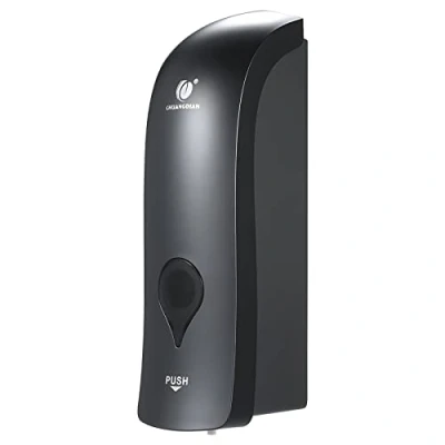 Afbeelding van 300 ml zeepdispenser, shampoo en wandzeepdispenser, zonder boren, handmatige wandzeepdispenser (grijs)