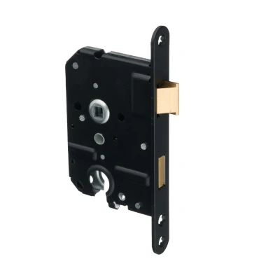 Afbeelding van Ostiumhome® Binnenwerk Loopslot met Cilindergat Mat Zwarte Voorplaat 20X174 mm PC55