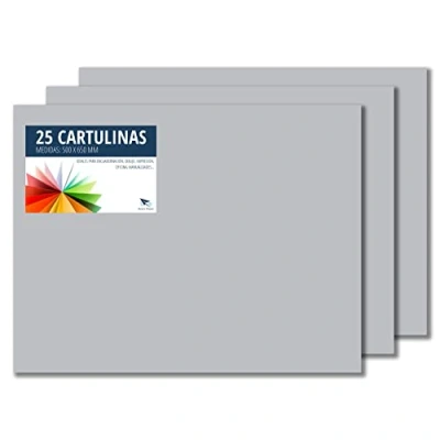 Afbeelding van Raylu Paper® 50 x 65 cm, 25 stuks, 180 g/m², ideaal voor knutselwerk, kantoor, tekenen, papyroflex (lichtgrijs)