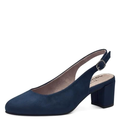Afbeelding van Jana Dames slingpumps met verstelbare riem Vegan, Donkerblauw, 41 EU