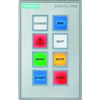 Afbeelding van Siemens simatic hmi kp8f pn key panel 8 korte slag knoppen met multi colour led s profisafe config di do 2 safe 24vdc 6av3688 3af37 0ax0