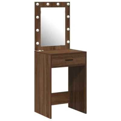 Afbeelding van vidaXL Bruin Eiken Spanplaten, MDF 50 x 41 135 cm Spiegel Kaptafel