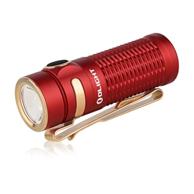 Afbeelding van OLIGHT Baton 3 led zaklamp, draagbaar, oplaadbaar, hoog vermogen 1200 lumen, 166 meter, 6 lichtmodi, waterdicht IPX8, geschikt voor kamperen, wandelen, noodgevallen (rood)