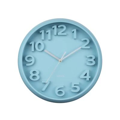 Afbeelding van Karlsson Wandklok Elevated Classic Numbers Mistig blauw 5x33.5x33.5cm Scandinavisch