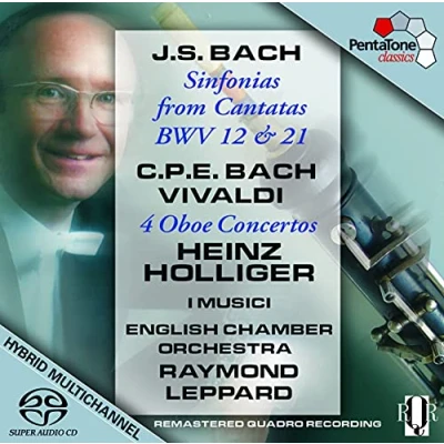 Afbeelding van Raymond Leppard, Heinz Holliger J.S. Bach: Cantatas, C.P.E. Bach &amp; Vivaldi: 4 Oboe Concertos (Super Audio CD)