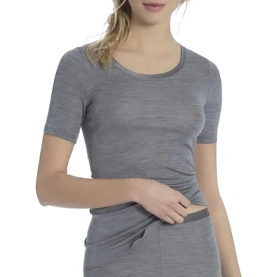 Afbeelding van Calida True Confidence Shirt Short Sleeve Grijs Small Dames