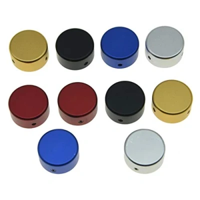 Afbeelding van Dopro Metalen Gitaar Effect Pedaal Voetschakelaar Toppers Voet Nail Caps Aluminium Bescherming Cap met Multi Kleuren 10 Pack